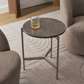 Beau Marble Side Table Grey