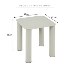 Maison Metal Square Side Table Birch