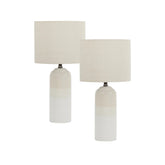 Clayton Modern Ceramic Table Lamp Cream (Set of 2)