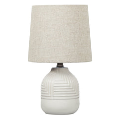 Maze Modern Ceramic Table Lamp White
