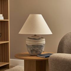 Katara Rustic Terracotta Table Lamp Beige