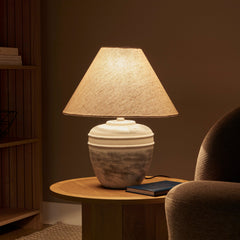 Katara Rustic Terracotta Table Lamp Beige