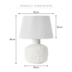 Cleo Table Lamp White (Set of 2)