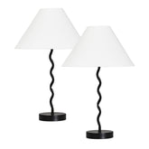Lulu Squiggle Table Lamp Black (Set of 2)
