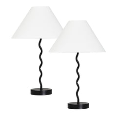 Lulu Squiggle Table Lamp Black (Set of 2)