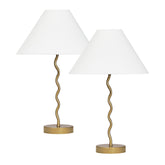 Lulu Squiggle Table Lamp Gold (Set of 2)