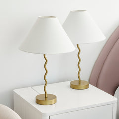 Lulu Squiggle Table Lamp Gold (Set of 2)