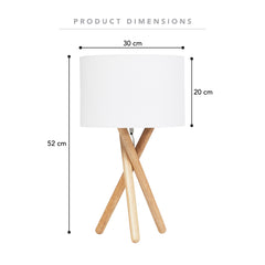Byron Tripod Table Lamp Natural