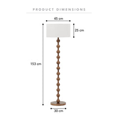 Sadie Floor Lamp Walnut