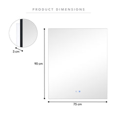 Aurora 90cm Rectangle Backlit Mirror