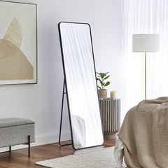 Elle 165cm Rectangle Standing Full Length Mirror Black