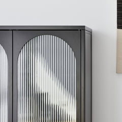 Eve Modern Large Metal Cabinet Black