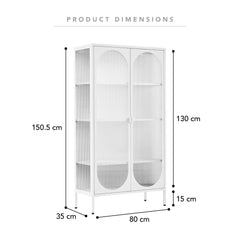 Eve Modern Large Metal Cabinet White