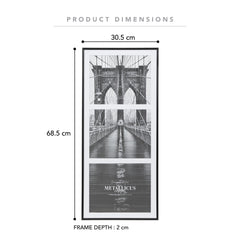 Metal 3 Slot Collage Photo Frame 20x25cm