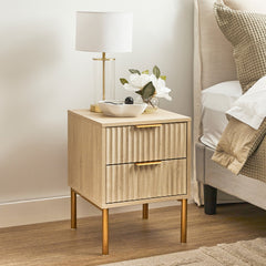 Indy Bedside Table Natural (Set of 2)