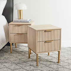 Indy Bedside Table Natural (Set of 2)
