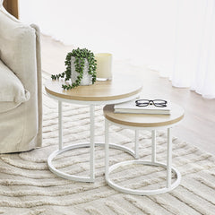 Sonoma Side Tables Set of 2 White