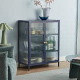 Ella 2 Door Modern Metal Cabinet Navy