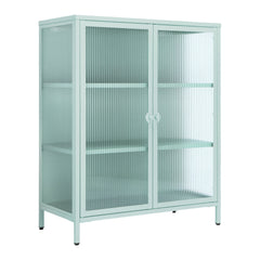 Ella 2 Door Modern Metal Cabinet Sage