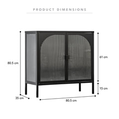 Eve Modern Metal Cabinet Black
