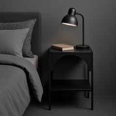 Eve Metal Open Front Side Table Black
