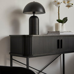 Haven Sliding Door Console Table Black (100cm)