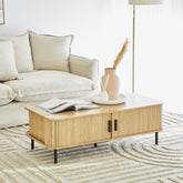 Haven Sliding Door Coffee Table Natural