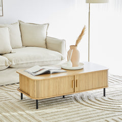 Haven Sliding Door Coffee Table Natural
