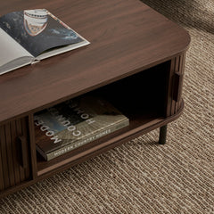 Haven Sliding Door Coffee Table Walnut