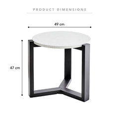 Sass Terrazzo Side Table Black