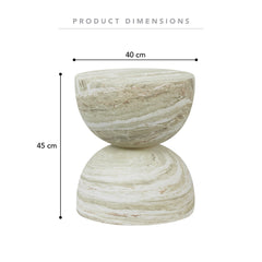 Stella MgO Side Table Green Marble Look