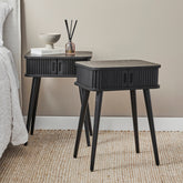 Curve Bedside Table Black (Set of 2)