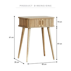 Curve Bedside Table Natural