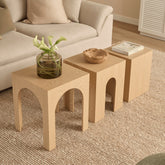Belle Set of 3 Nested Side Tables Oak