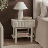 Cosette Bedside Table Off-White (Set of 2)