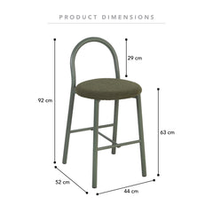Newport Set of 2 Barstools Green