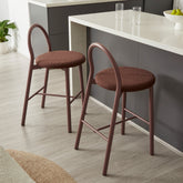 Newport Set of 2 Barstools Claret