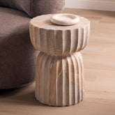 Ondo Travertine Look Side Table