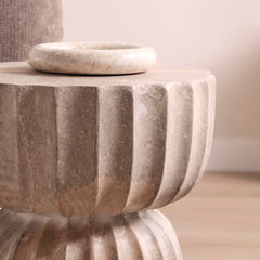 Ondo Travertine Look Side Table