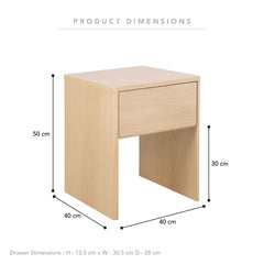 Oxford Bedside Table Oak
