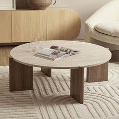 Punto Coffee Table Travertine Look