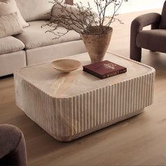 Silvi Travertine Look Coffee Table