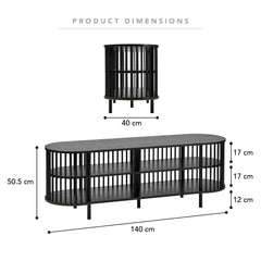 Halo Entertainment Unit Black (140cm)