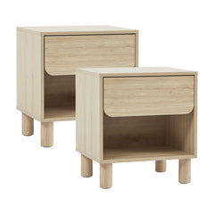 Davis Bedside Table Oak (Set of 2)