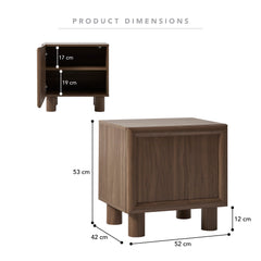 Linero Bedside Table Walnut (Set of 2)