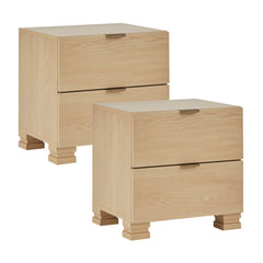 Malcom Bedside Table Oak (Set of 2)