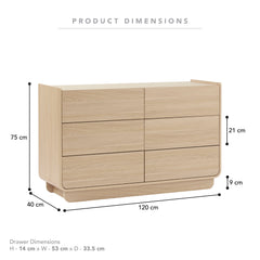 Malmo Chest of 6 Drawers Oak
