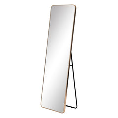 Elle 165cm Rectangle Standing Full Length Mirror Gold