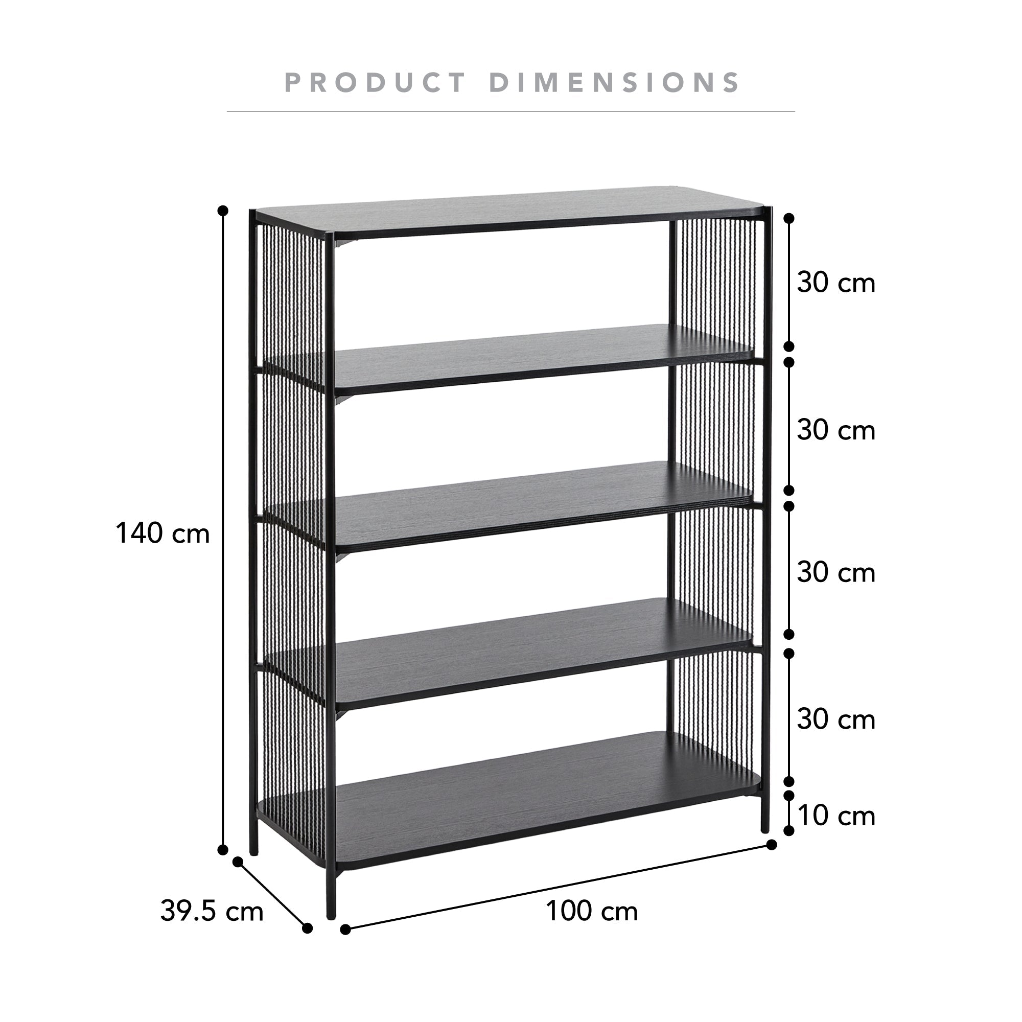 Marina Bookshelf Black