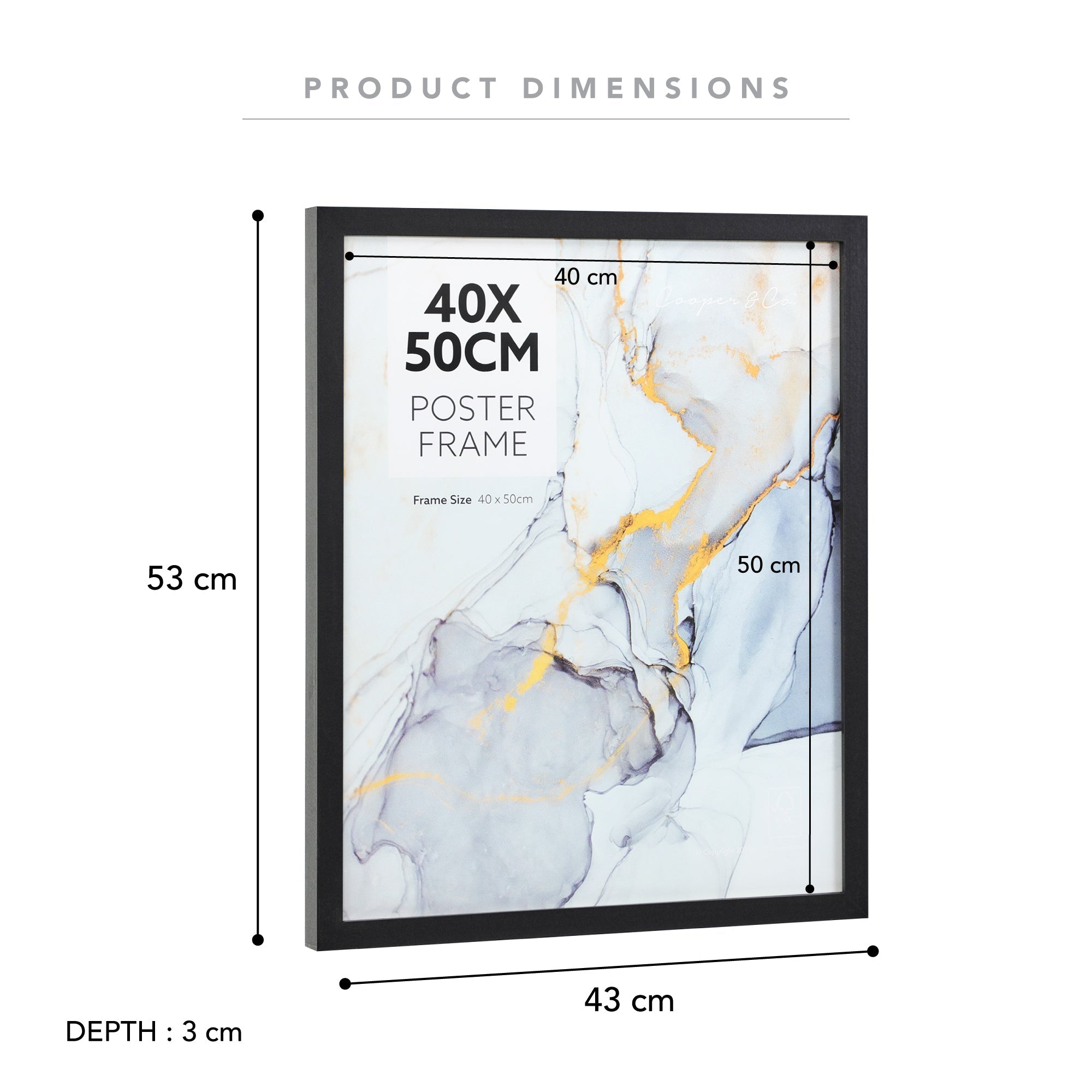 Set of 2 40x50cm Poster Photo Frames